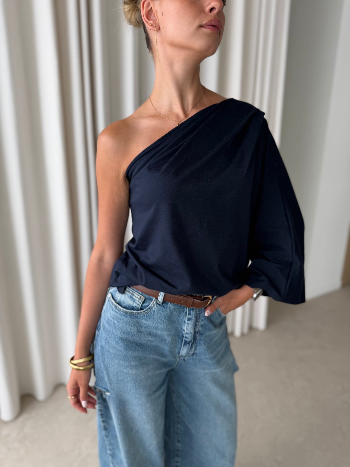 Shirt One shoulder - Navy