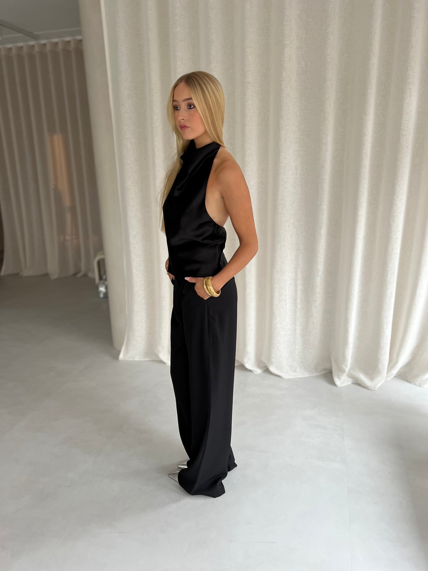 Top Open Back - Zwart