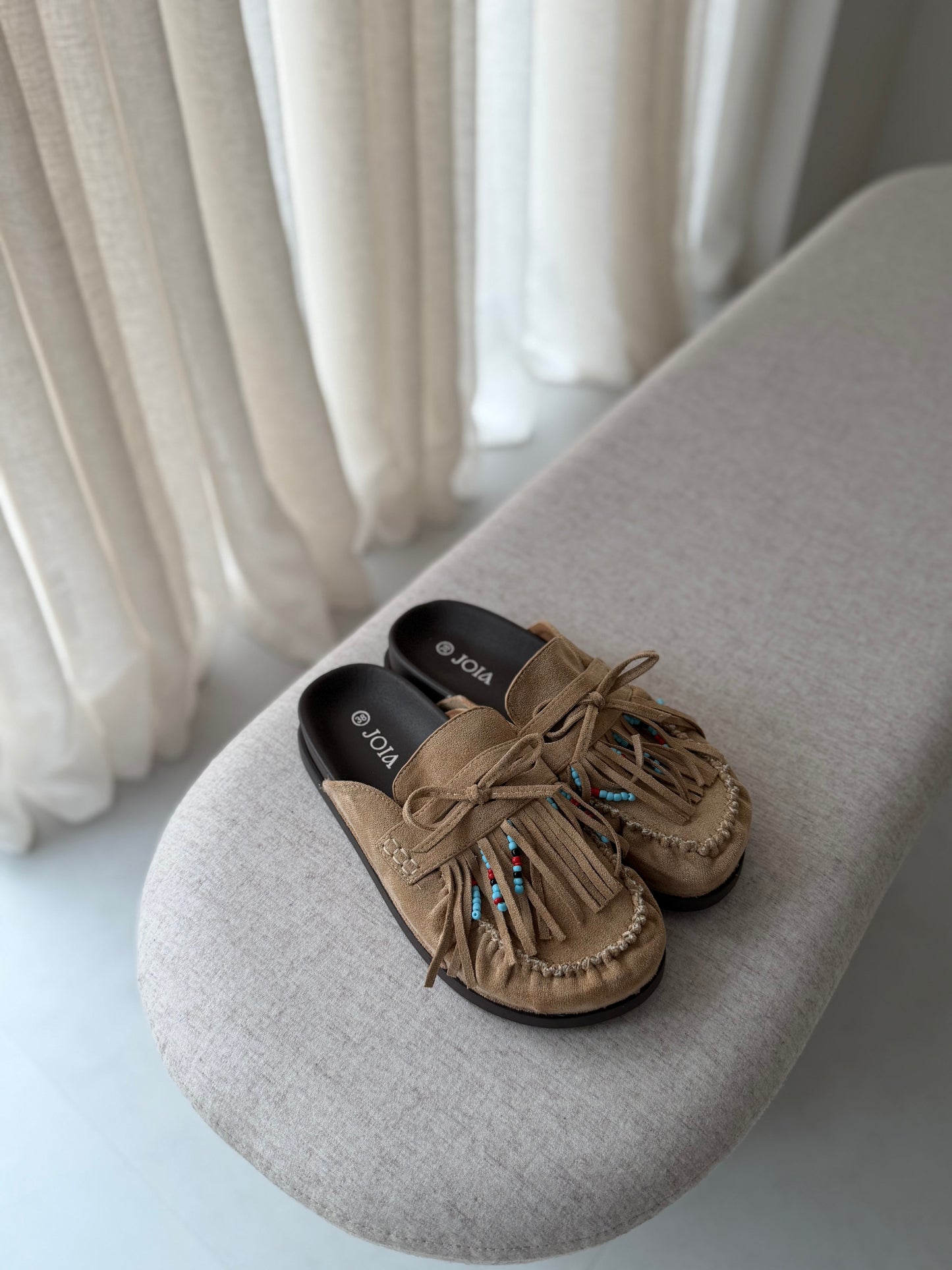 Mocassin slides - Sand