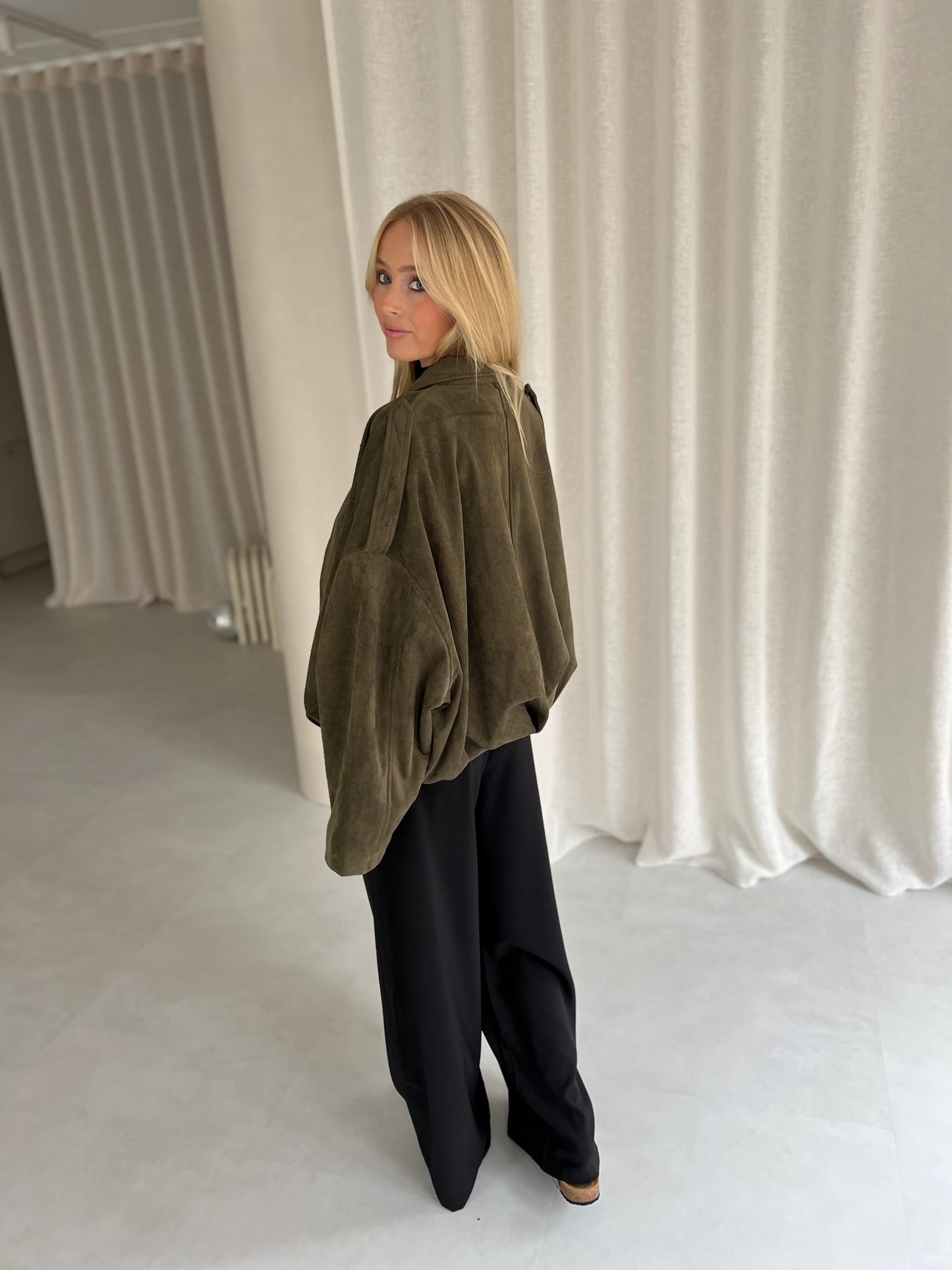 Bomber Suède - Khaki