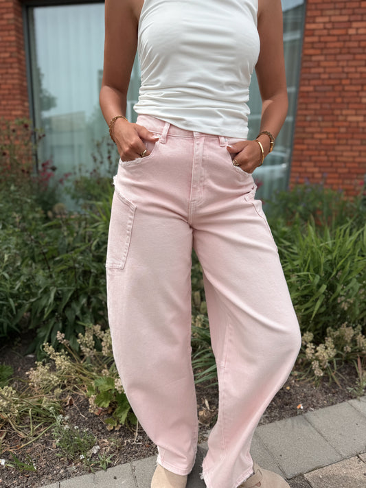 Jeans Cargo Balloon - Roze