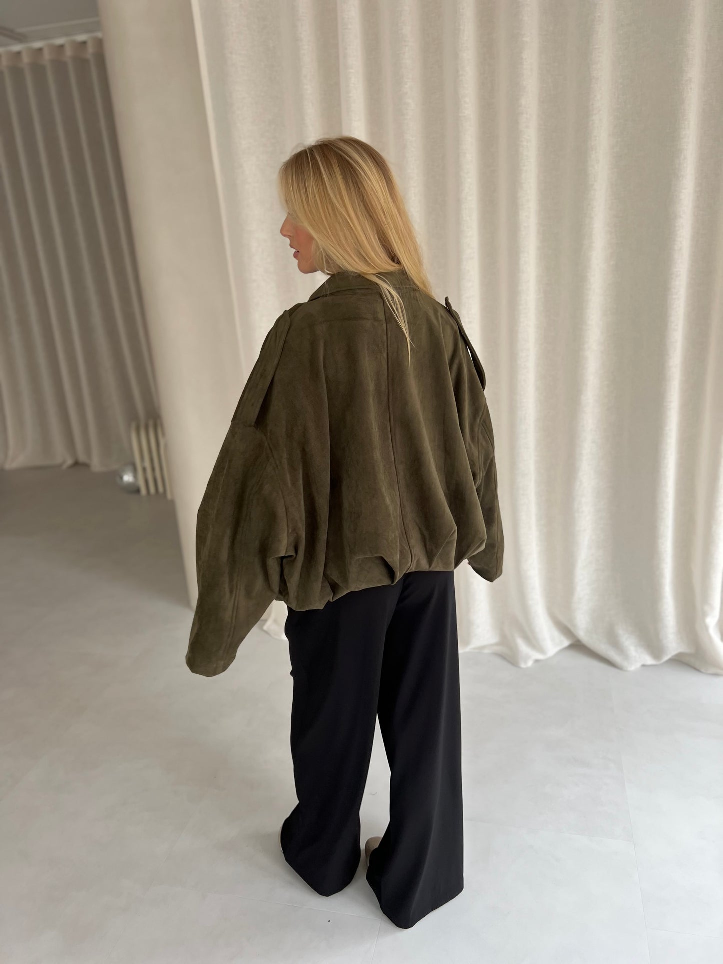 Bomber Suède - Khaki