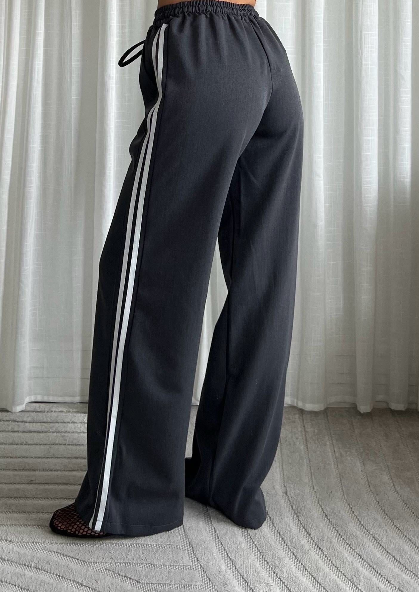Broek Streep - Grijs