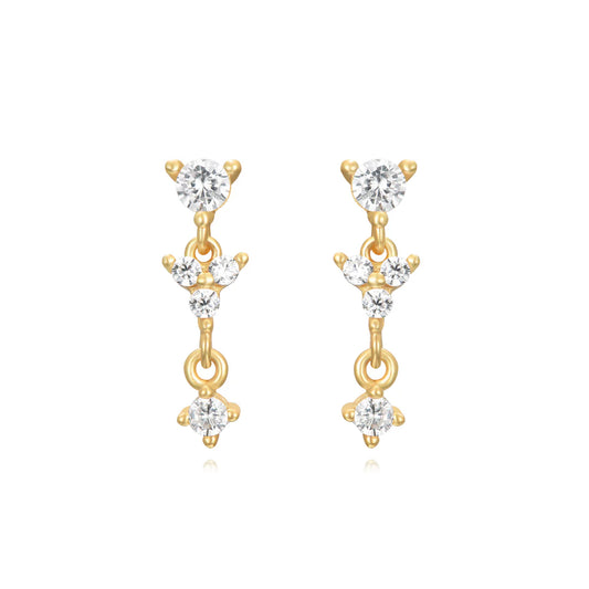 Triple Diamond Drop Earring - June 21