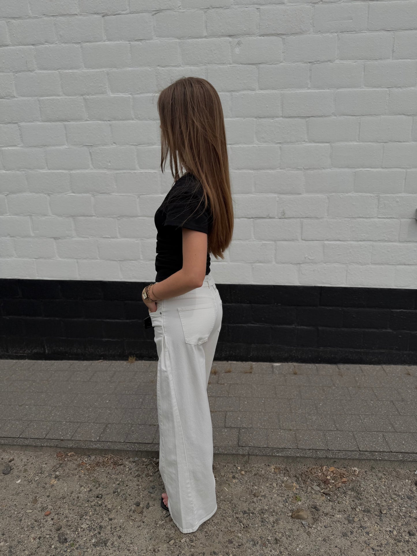 Jeans Wide - Wit