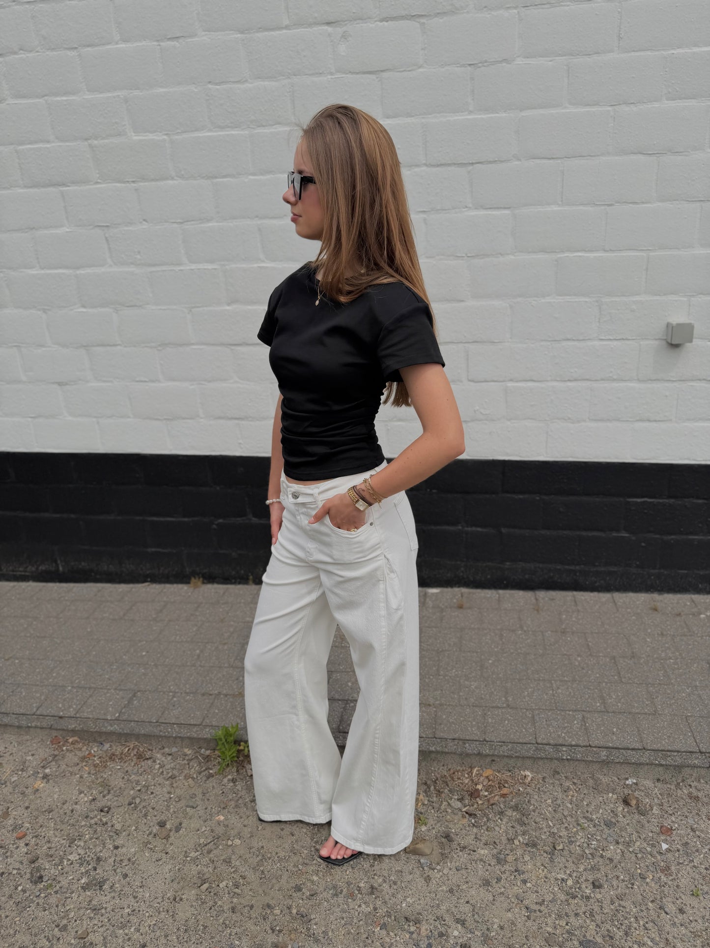 Jeans Wide - Wit