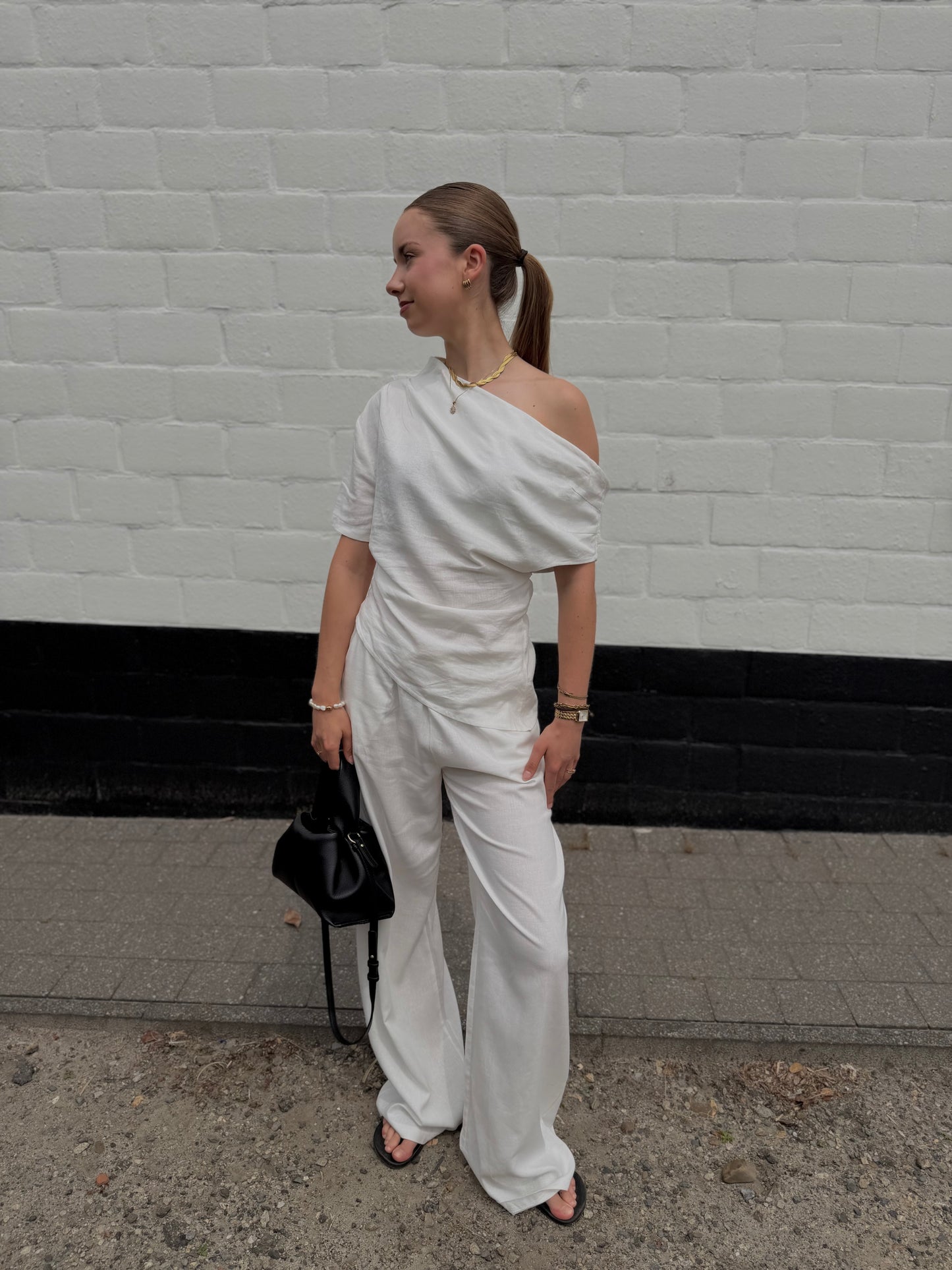 Top Linnen Sofie - Wit