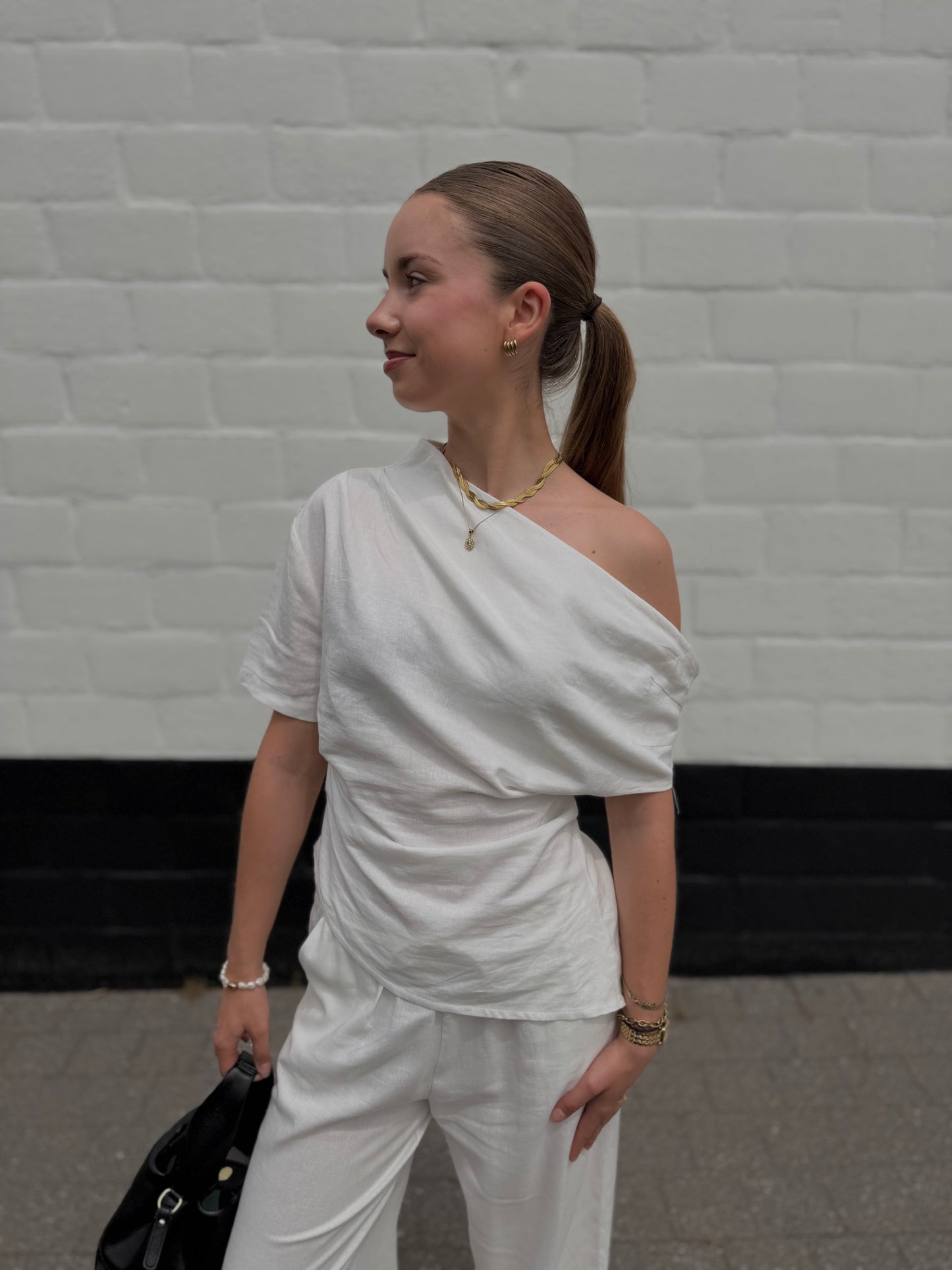 Top Linnen Sofie - Wit