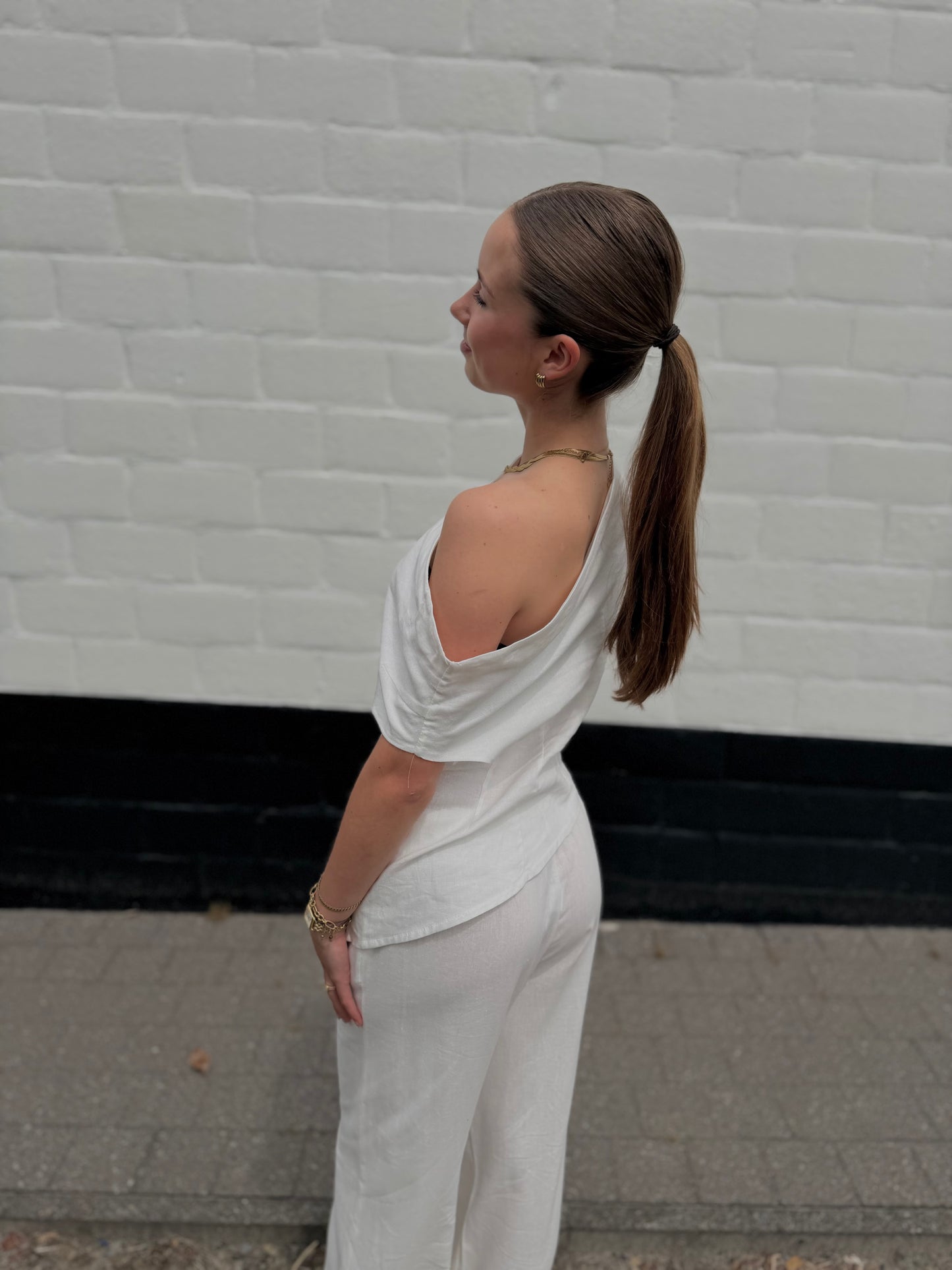 Top Linnen Sofie - Wit