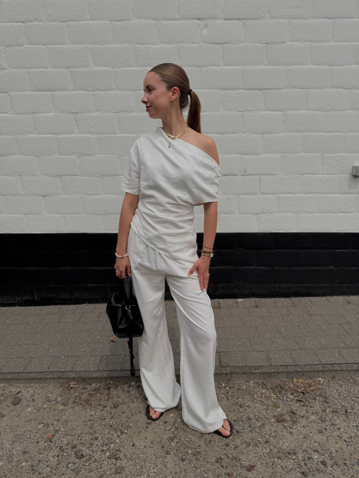 Top Linnen Sofie - Wit