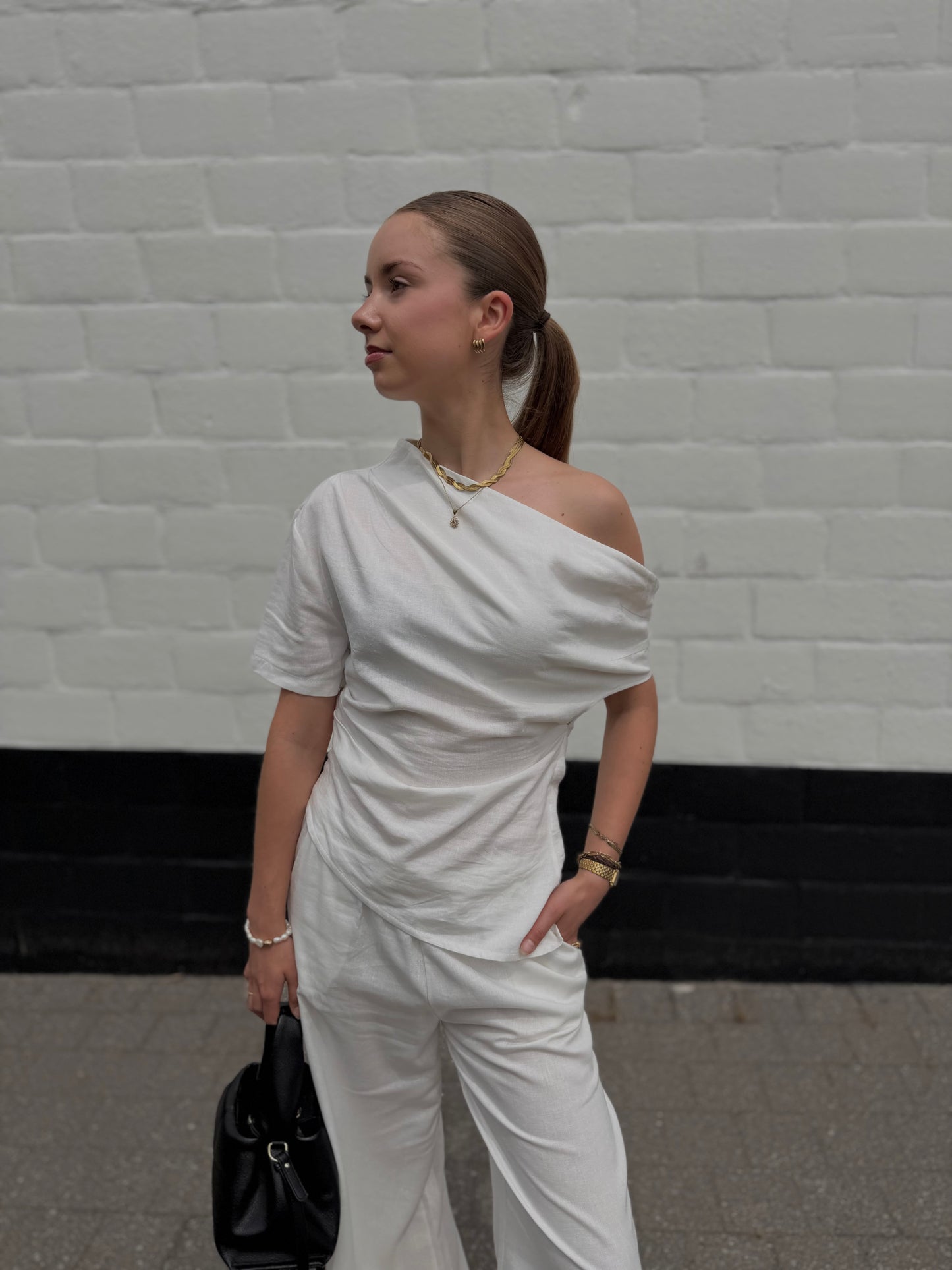 Top Linnen Sofie - Wit