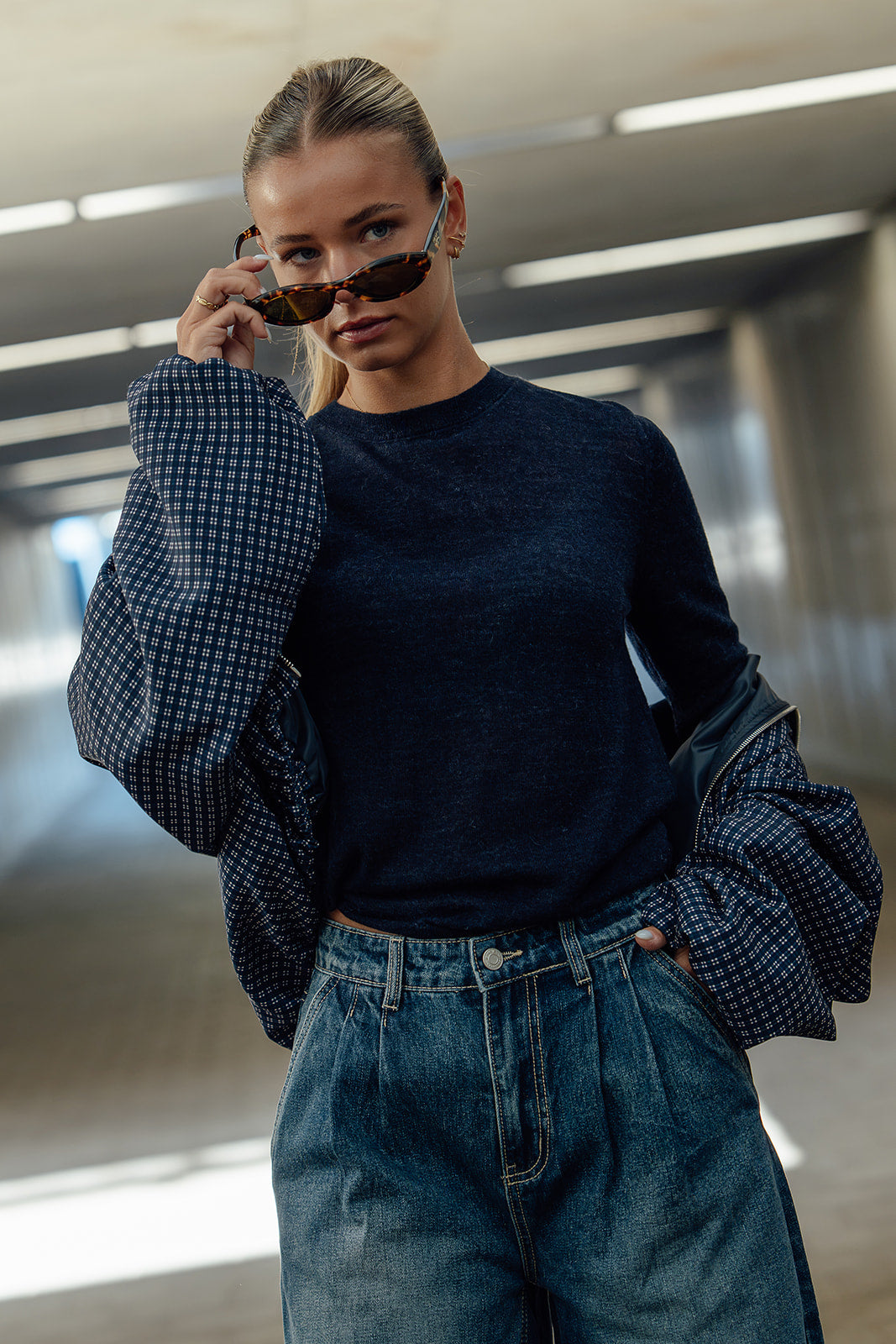 Knit Lio - Navy