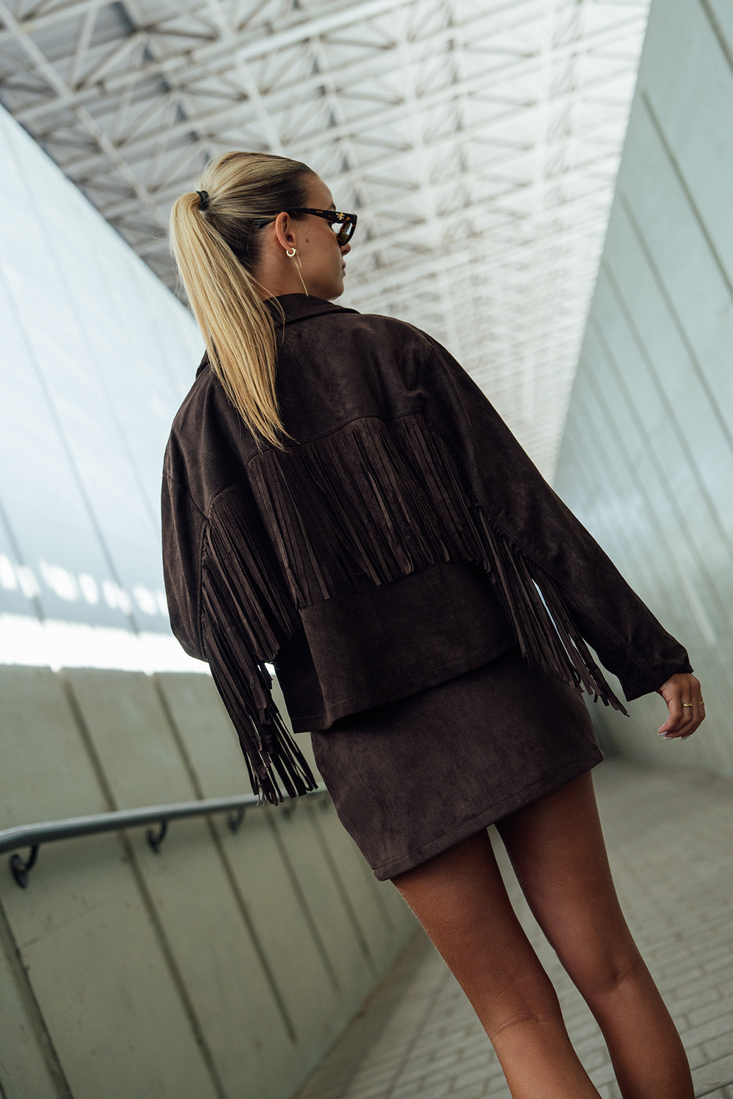 Coco Fringe Jacket - Choco
