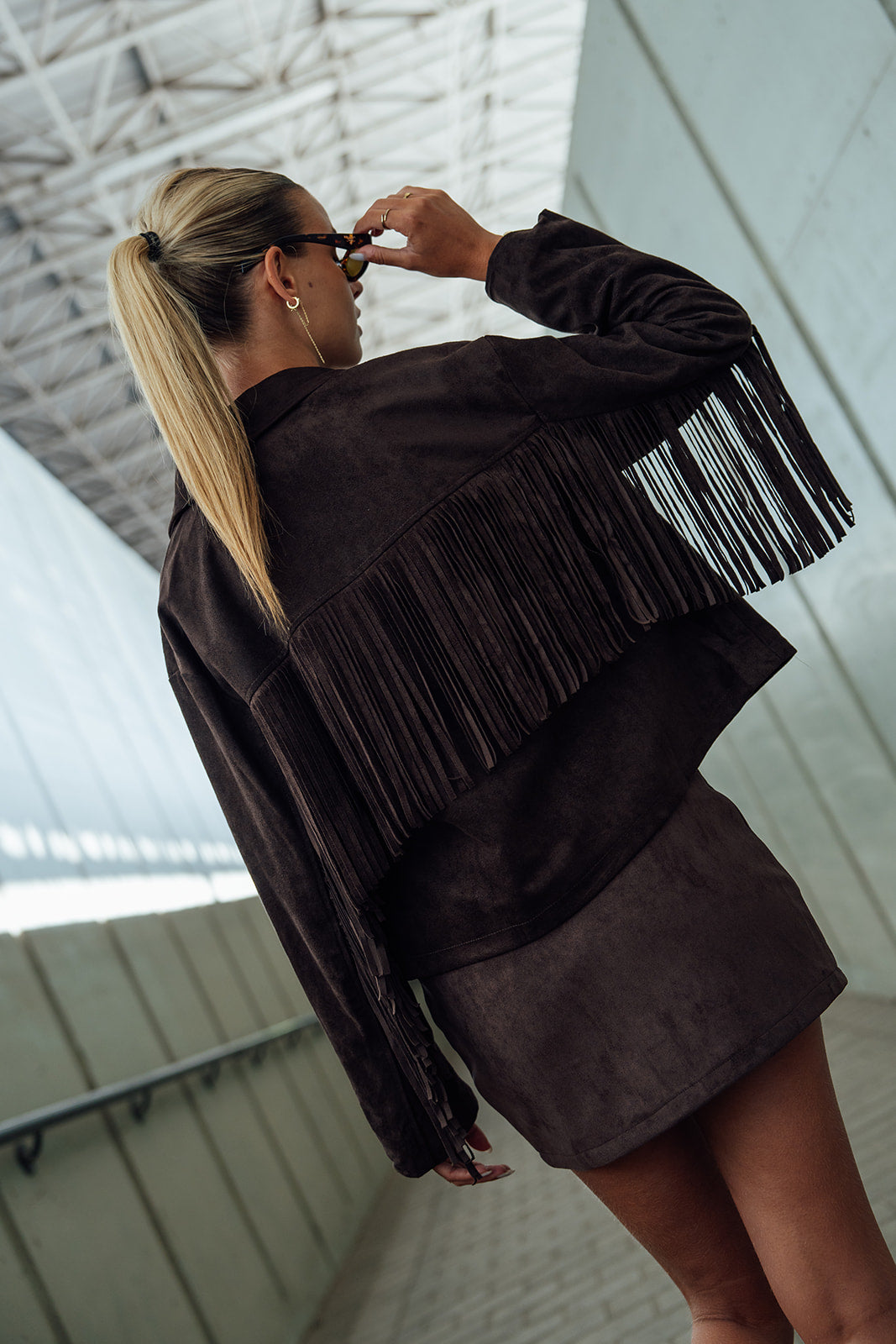 Coco Fringe Jacket - Choco