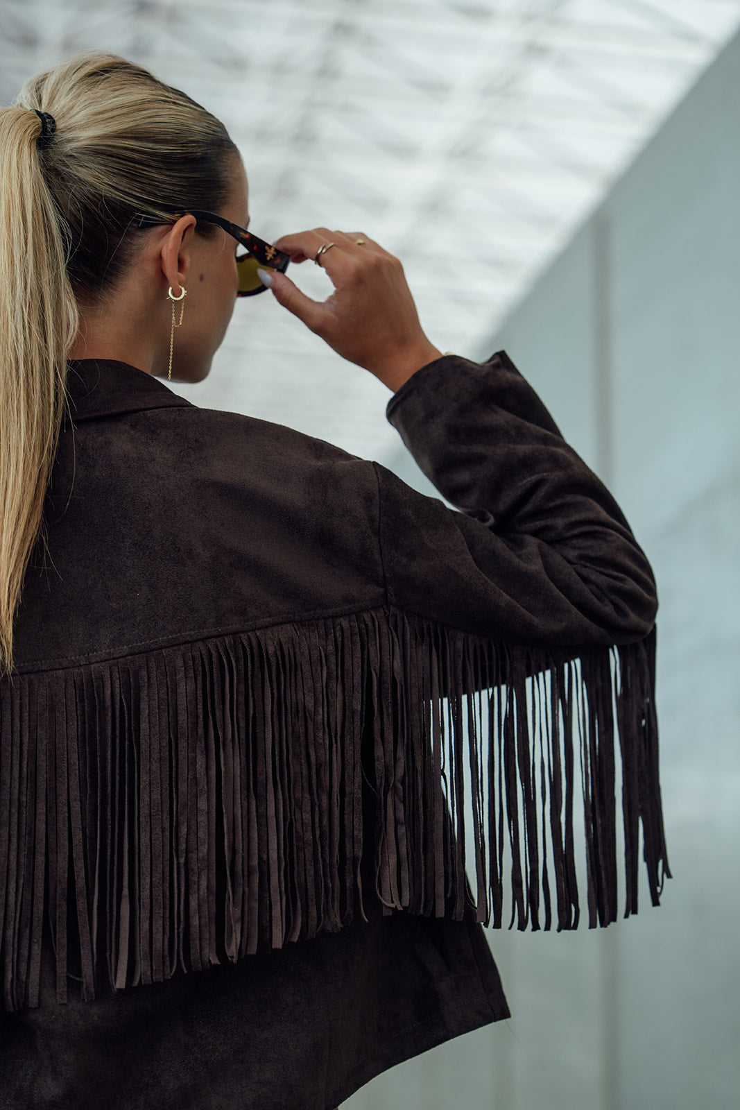 Coco Fringe Jacket - Choco
