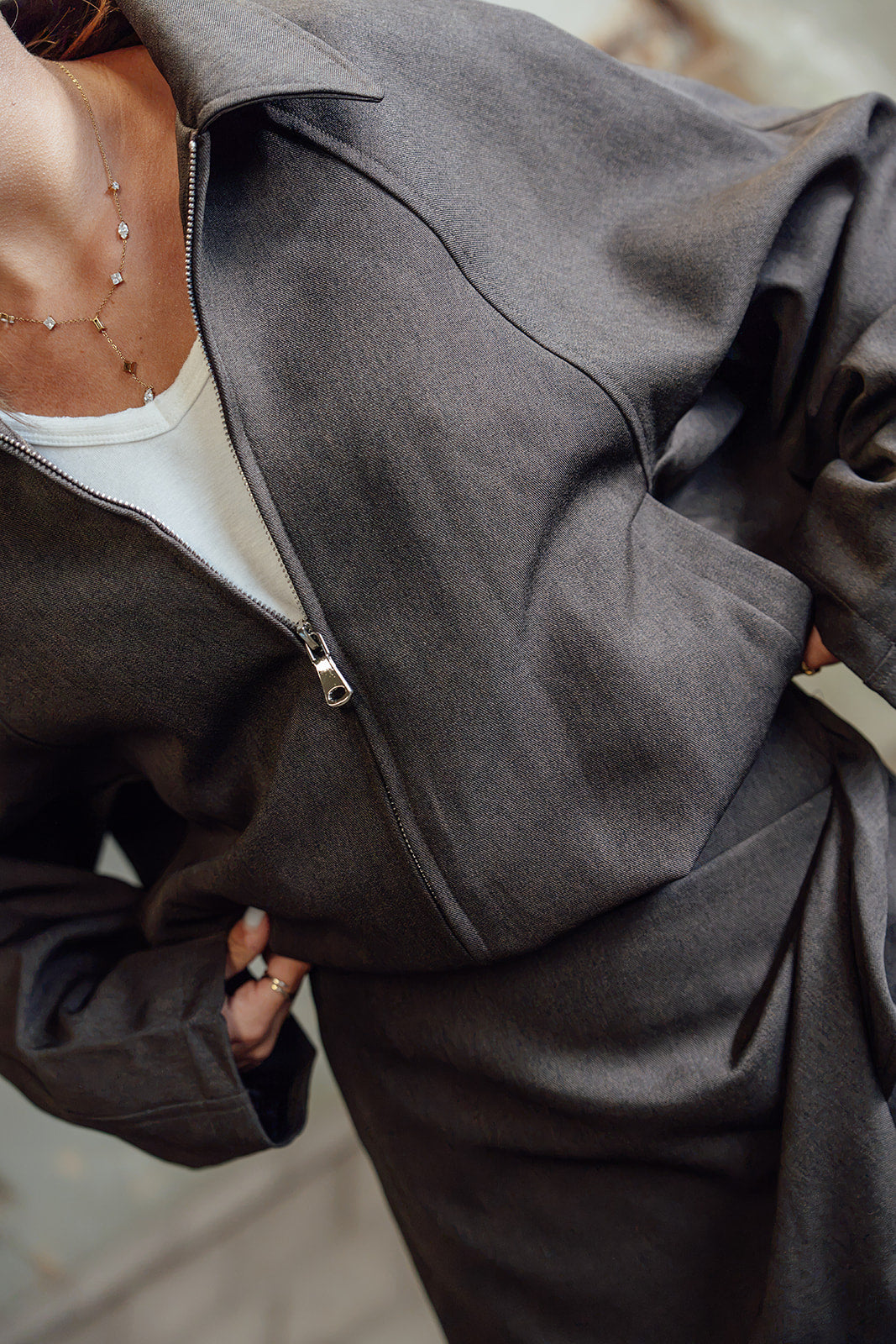 Ava Bomber Jacket - Choco